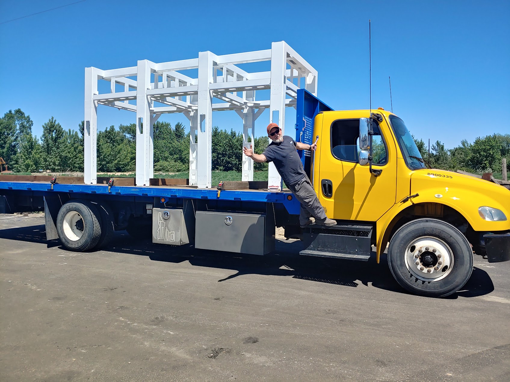 Customer parts loaded for delivery